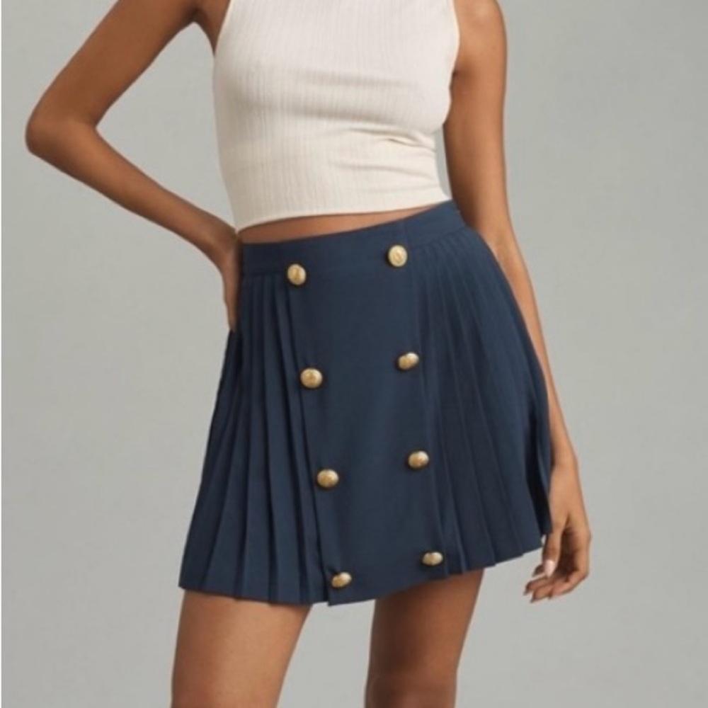 Hutch Button-Front Mini Skirt Size Small